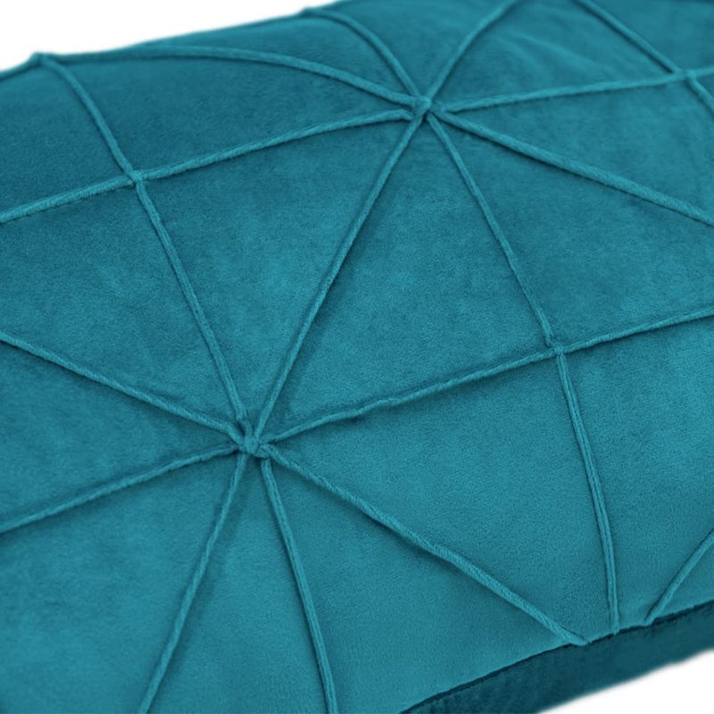 JWH Velvet Pillow Covers Decorative Line Throw Pillow Case Lumbar Pillowcase Soft Cushion Cover for Bed Couch Bedroom Chair Sofa 14x24 Inch Teal Blue - Image 3